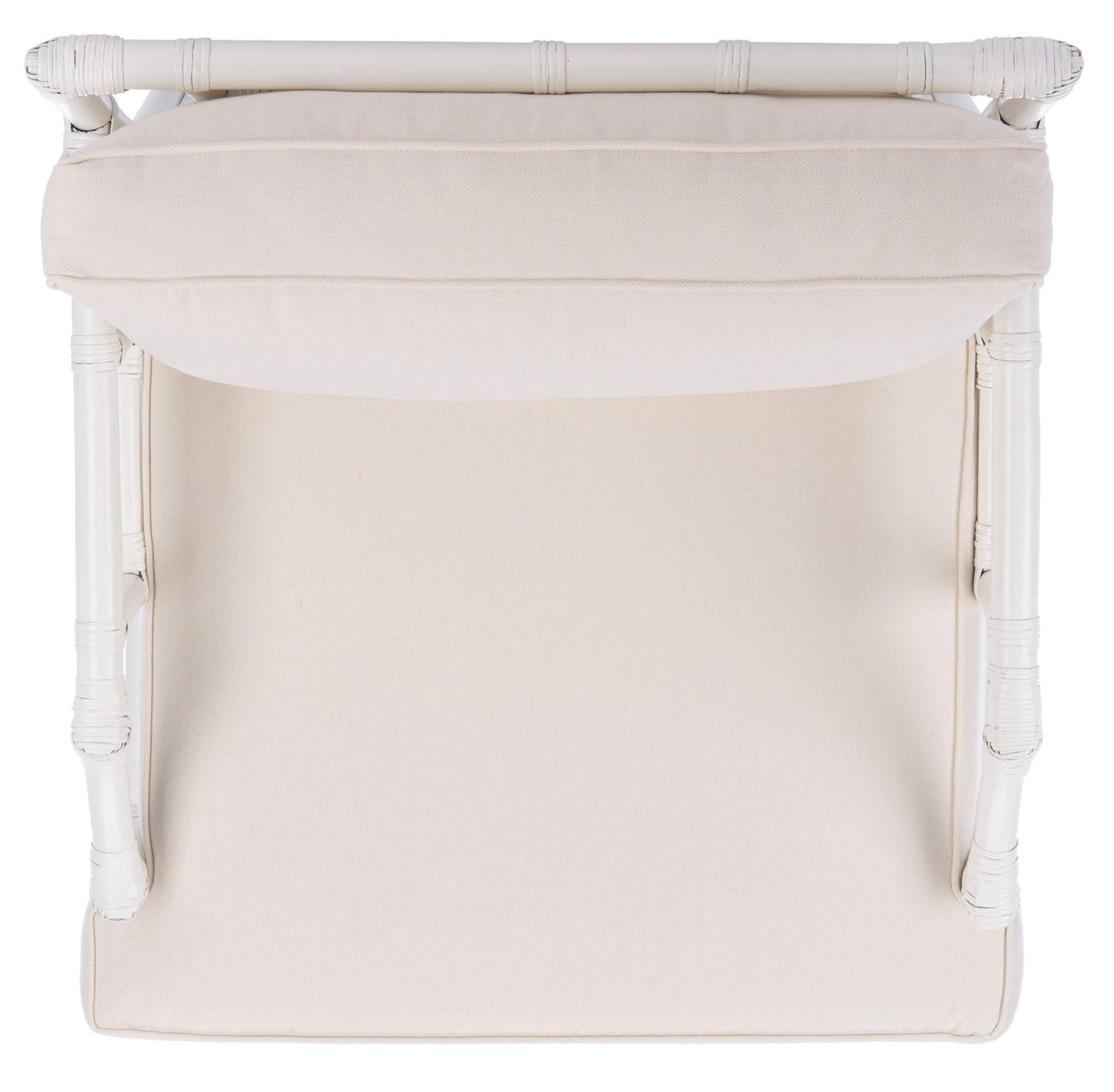 Safavieh Home Kazumi Coastal White Rattan Cushion Accent Chair (ACH6508A)
