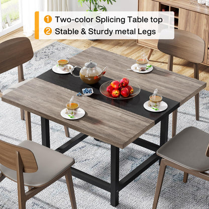 LITTLE TREE 6.5 Ft Conference Table, Modern Black Rectangle 78.74" L X 39.2" W X 29.52" H Wood Seminar Table for Office, Conference Room, 2 Separate Piece