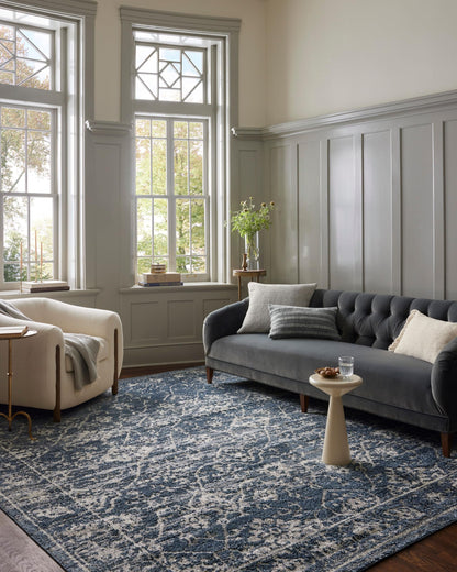 Loloi Magnolia Home by Joanna Gaines Gigi Collection GIG-02 Navy/Stone 7'-10" x 10' Area Rug
