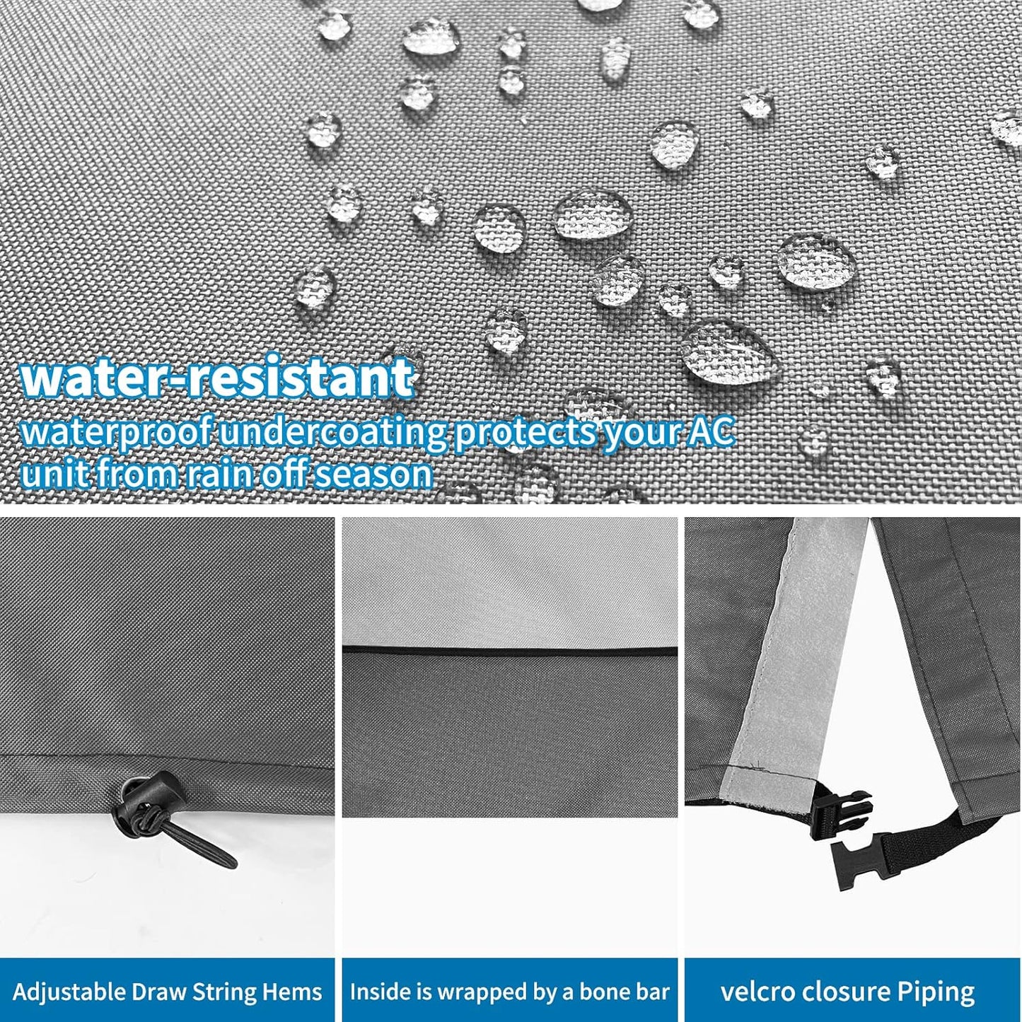 Waterproof and Durable Air Conditioner Cover for Outside Units, Square Fits 26 x 26 x 32 Inches