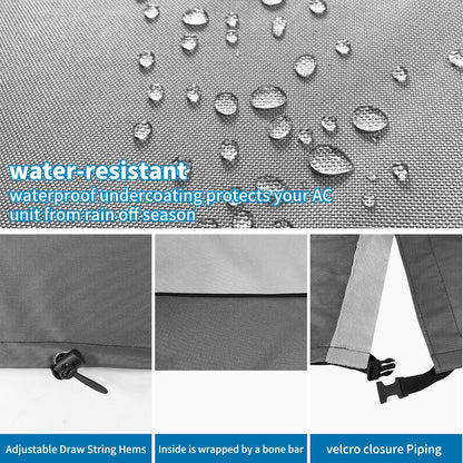 Waterproof and Durable Air Conditioner Cover for Outside Units, Square Fits 26 x 26 x 32 Inches