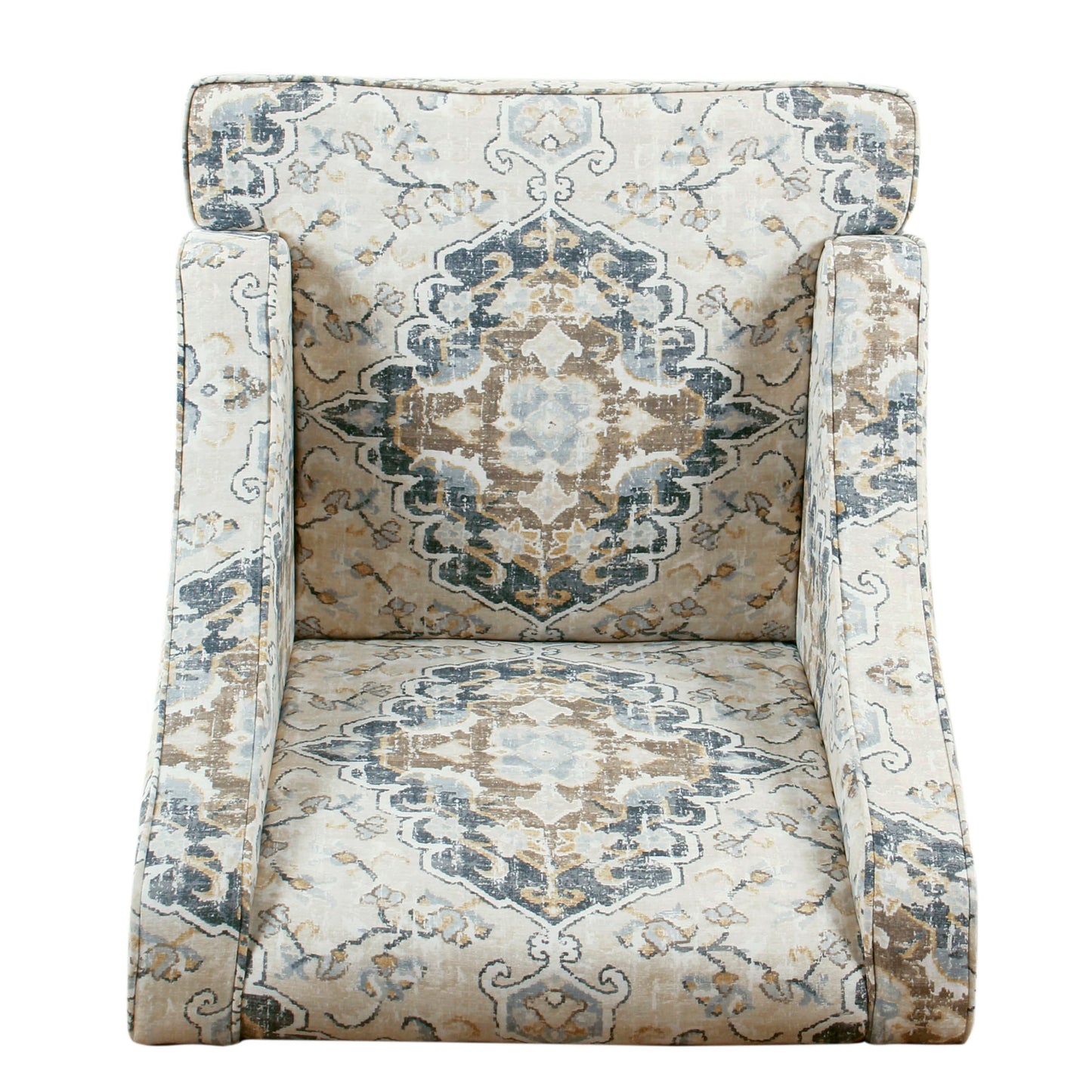 Homepop Home Decor Upholstered Swoop Arm Accent Chair,Antique Ebony