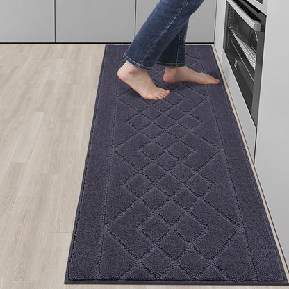 BEQHAUSE Kitchen Runner Rug - Non-Slip, Absorbent & Stain Resistant | 20"x59", Dark Grey