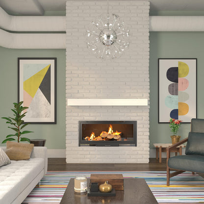 Pearl Mantels ARYB48612 Premium Grade A MDF White mantel shelf, Crisp White paint, 48"L x 9"D x 5"H, The perfect compliment to your hearth and home