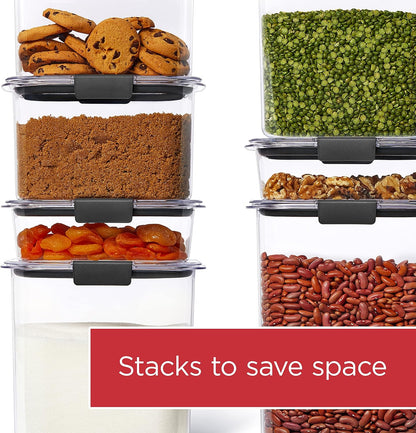 Rubbermaid Brilliance Food Storage Containers - Set of 4, BPA-Free, Airtight & Clear Design