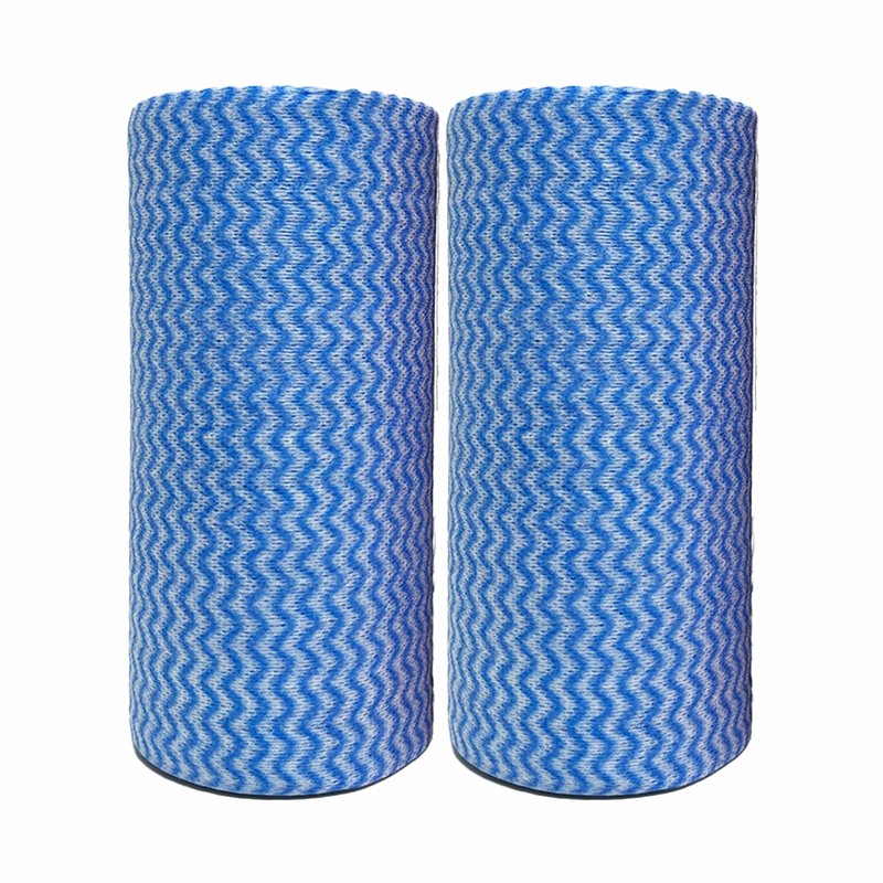 GUOYUANGLO Disposable Cleaning Cloths Roll Disposable Dish Cloth Multi-Purpose Heavy Duty Paper Towels-200 Sheets,Blue