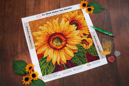 DIAMOND ART CLUB We are Sun Diamond Painting Kit, Fun DIY Crafts for Adults, Round Diamond Art Canvas, 13" x 13" (32.8 cm x 32.8 cm)