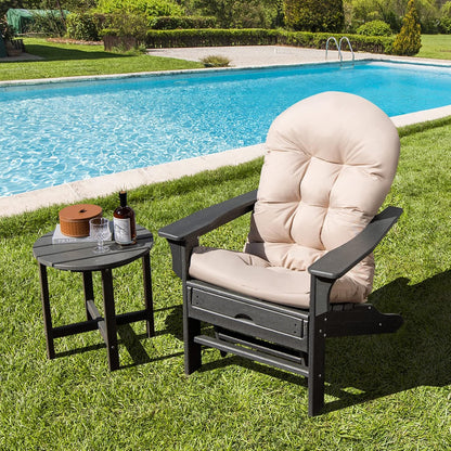 49" 23" 5" 1) Giantex Patio Adirondack Chair Cushion - x High Back Rocking Chair Cushion w/Fixing Straps, Durable