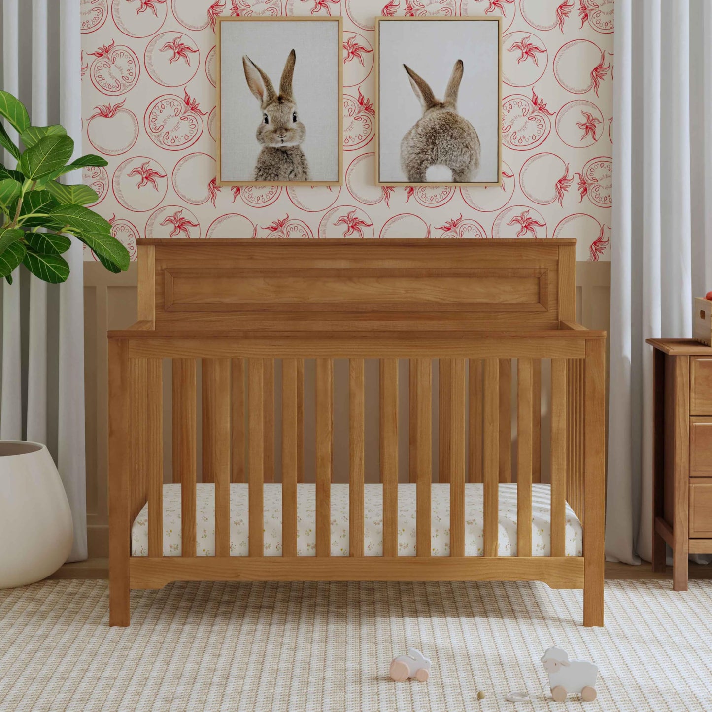 daVinci Autumn 4-in-1 Baby Crib Convertible to Toddler Bed, Daybed, Full-Size Bed - Easy Assembly - GREENGUARD Certified - 4 Adjustable Mattress Heights - Conversion Kit Sold Separately, Chestnut