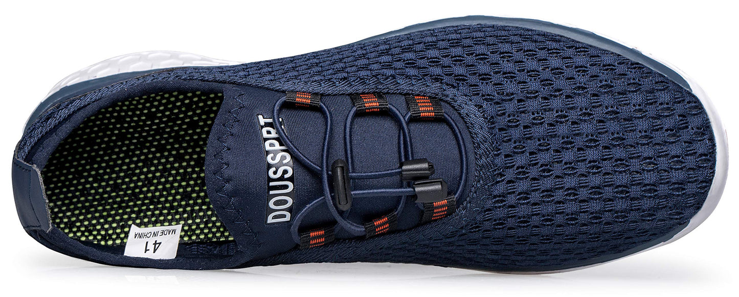 DOUSSPRT Men's Water Shoes Quick Drying Sports Aqua Shoes Blue Size 8.5