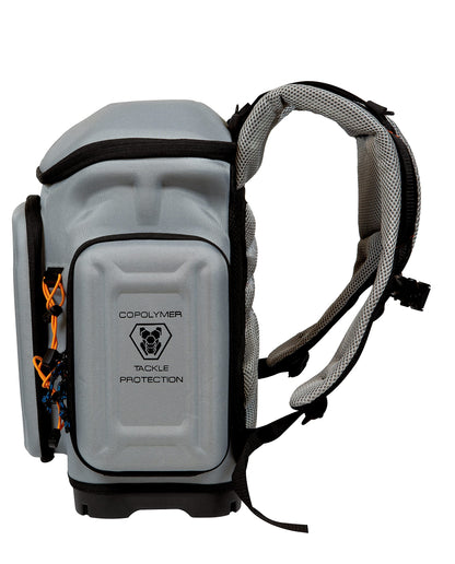 Plano Atlas 3700 Tackle Fishing Backpack, Gray EVA Material, Includes 3 3750 StowAway Utility Boxes for Worms, Lures, & Baits, Waterproof & Non-Skid Base, Grey