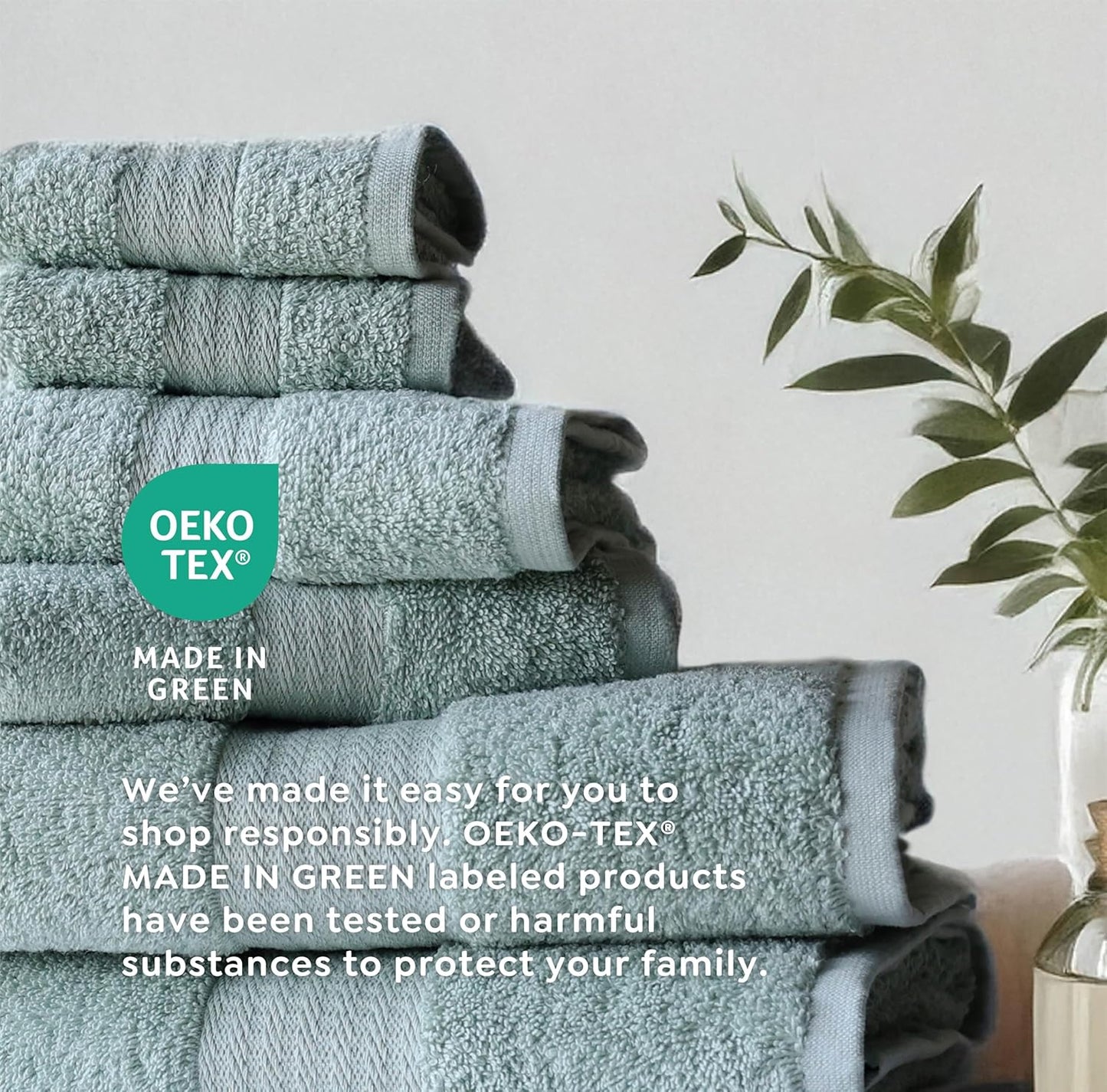 1888 6 600 Set, 2 2 2 Mills Piece GSM Luxury Towel Bath Towels, Hand Towels and Washcloths, Premium Cotton Blend, Super