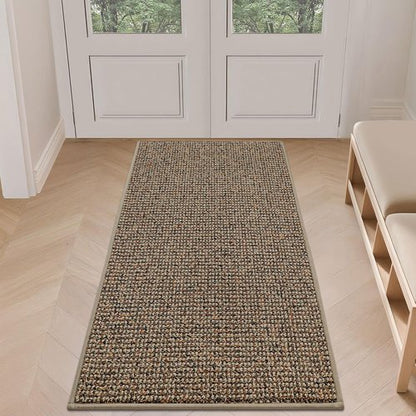 BEQHAUSE Dirt Trapper Door Mat - Non-Slip, Washable, Dirt Resistant | 24" x 60", Beige Entryway Mat