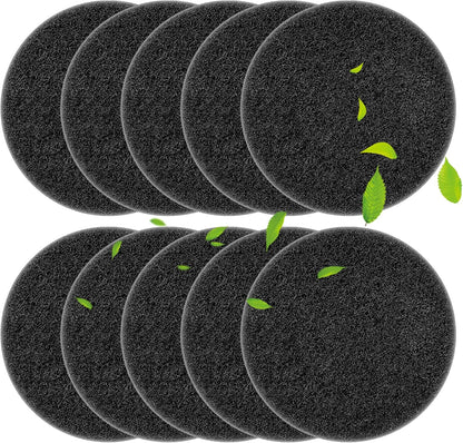 KEEPOW 10 Pack 6.75" Compost Bin Filter Replacement, Charcoal Filters for Kitchen Compost Bin