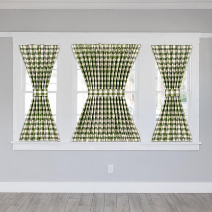 Buffalo Check French Door Panel, 54x40, Sage