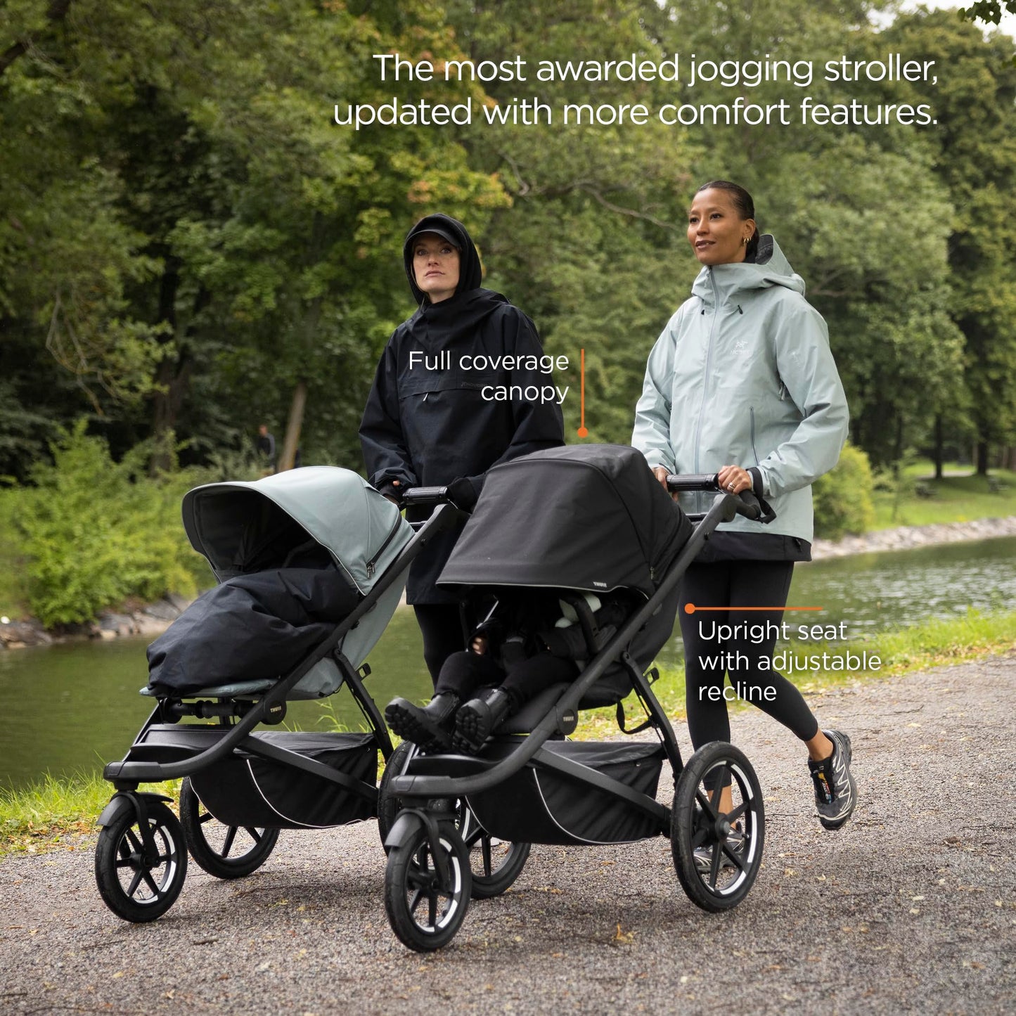 Thule Urban Glide 3 Single Child All-Terrain Stroller, Full-Suspension System, Air-Filled Tires, Upright seat with Adjustable Recline and Built-in legrest
