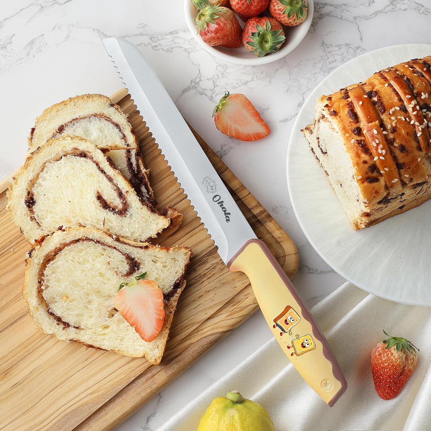 Ohola KITCHEN SUPPLIES 8 inch Bread Knife, Ohola Serrated Bread Knife for Homemade Bread, Bread Cutter for Slicing