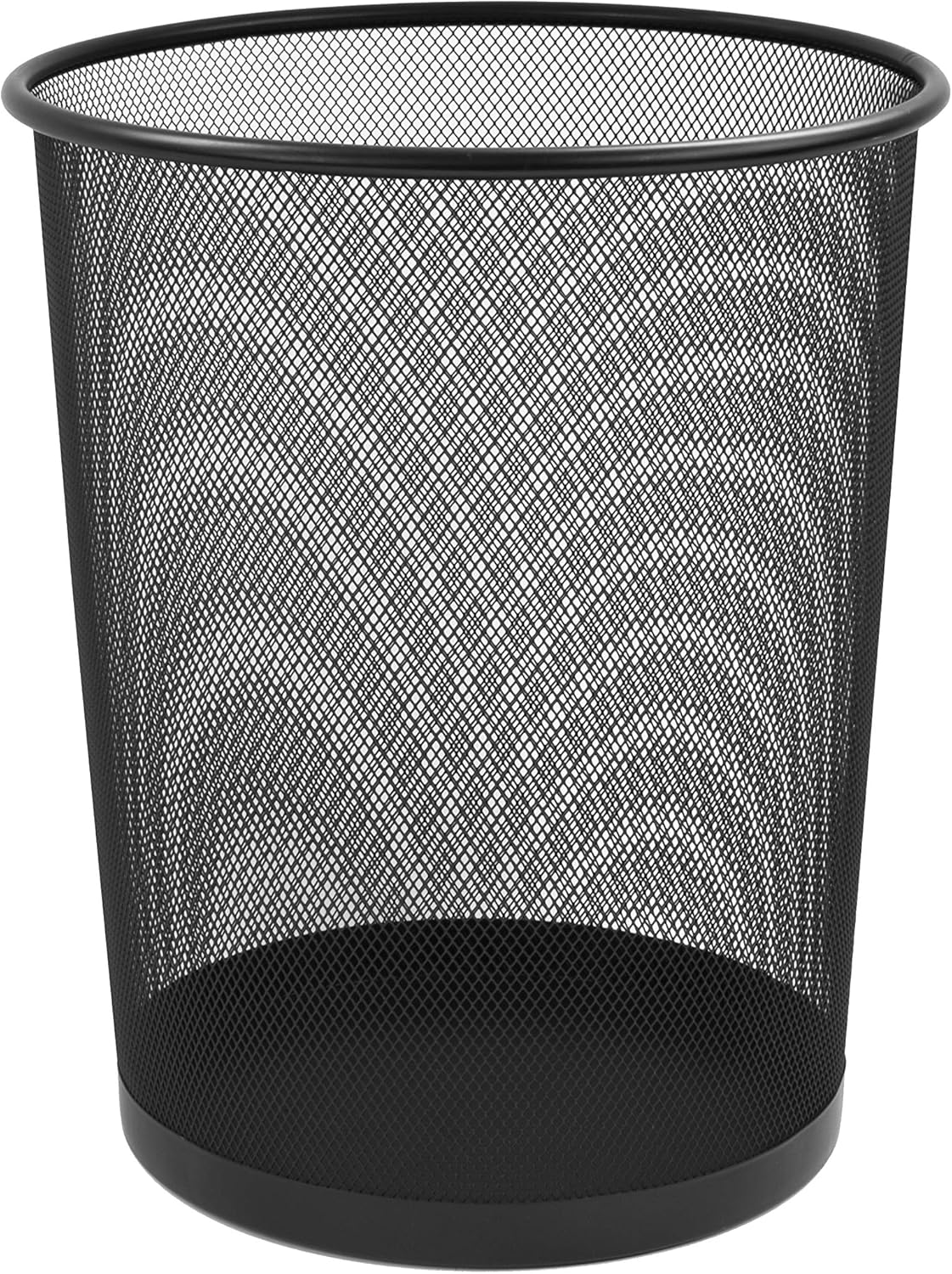Mesh Waste Bin - Lightweight Sturdy Scratch-Resistant, Dia250xH275mm, Black Ref WB35 B