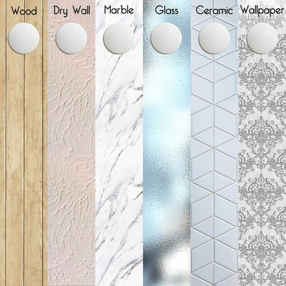 Skiennix Door Stoppers - Large 3.15" Silicone Wall Protectors | Shock Absorbent & Quiet - 4 PCS - White