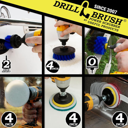 Drillbrush Cleaning Supplies - - Brush Drill Attachment Kit - Drill Brush Pads - Hot Tub Cleaner Brush - Pool Cleaner