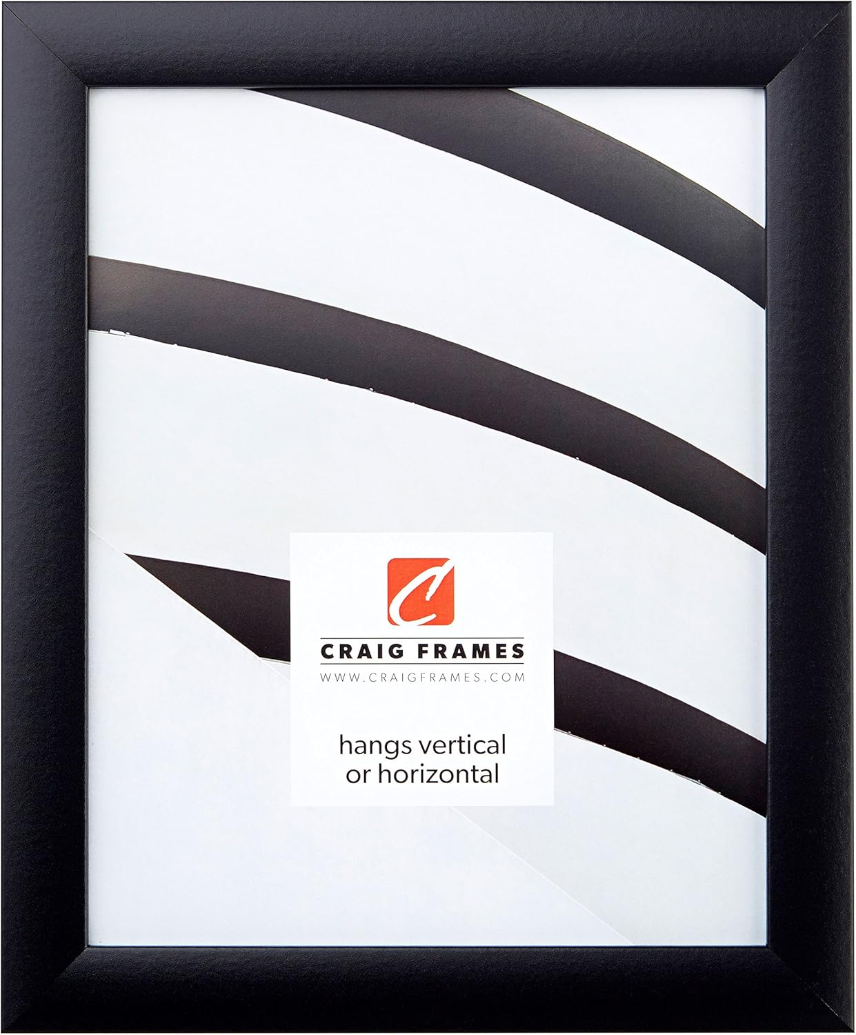 Craig Frames Contemporary Picture Frame, 8 x 10 Inch, Black
