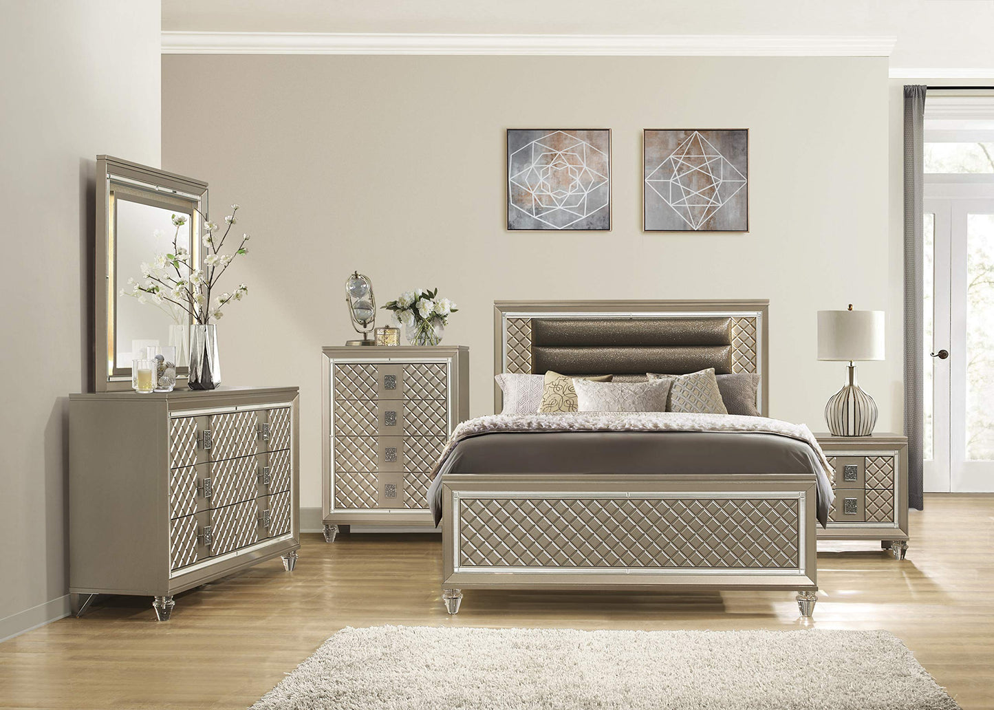 Lexicon Bijou Nightstand, Champagne
