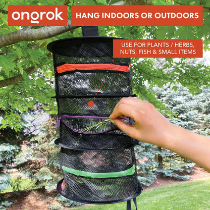 3 ONGROK Mesh Drying Rack, Tier, Hanging Herb Drying Net, Plant Dryer Tent
