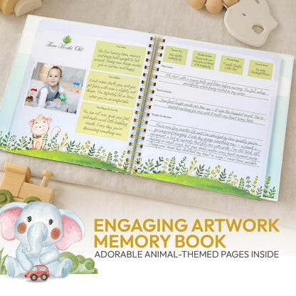Only Zest Keepsake Baby Memory Book for Boys and Girls - First 5 Years Baby Book Journal with Photo Album - Scrapbook Kit for Milestones, Gender Neutral Gifts