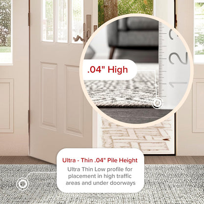 nuLOOM Abstract Tribal Accent Rug, 2' x 3', Grey, Machine Washable Rectangular Rug