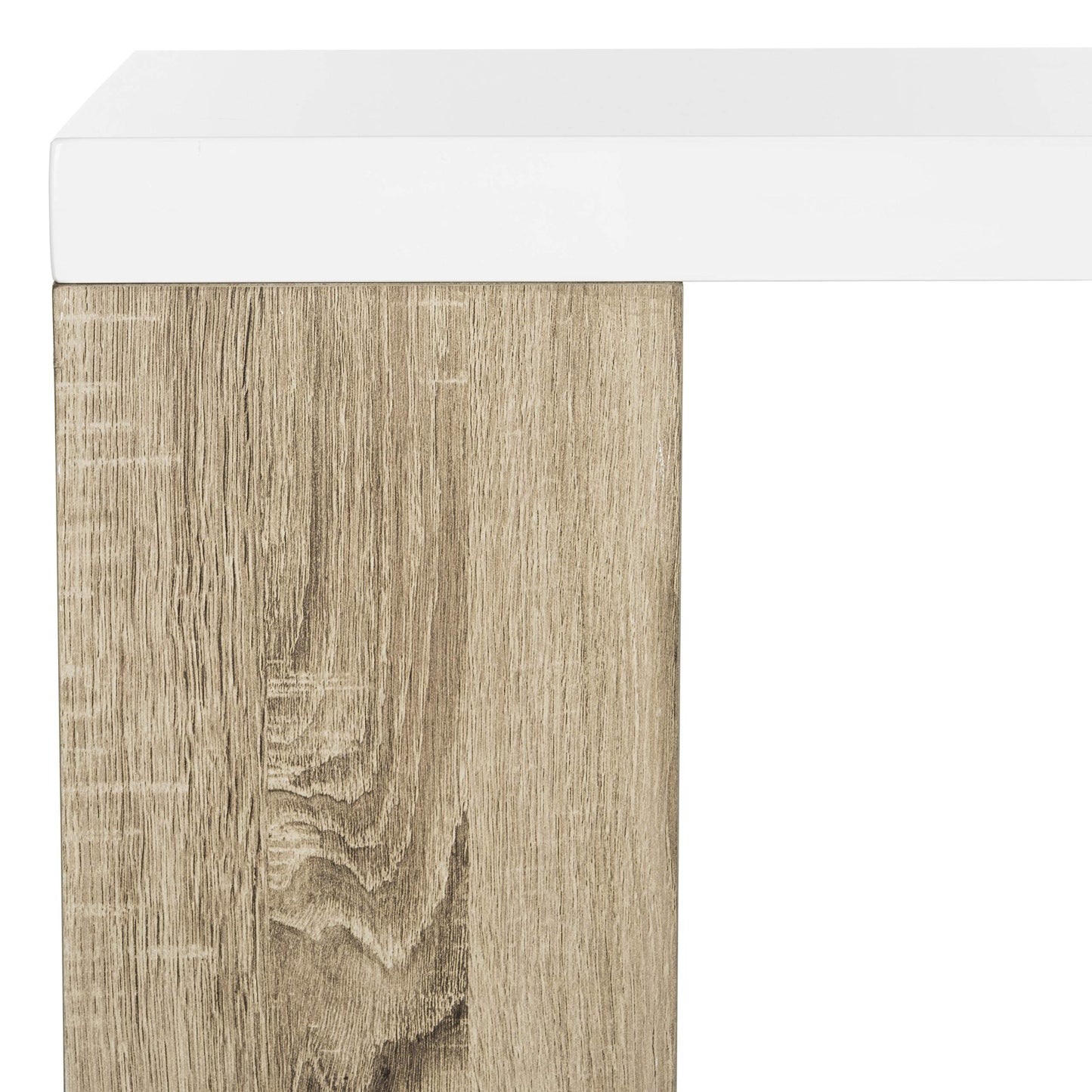 Safavieh Home Collection Carlene White Lacquer and Oak Desk
