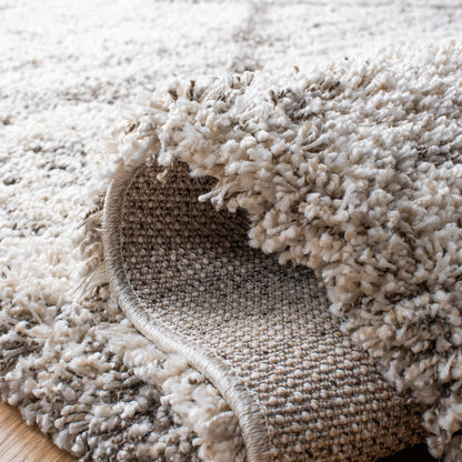 SAFAVIEH Hudson Shag Collection Area Rug - 10' x 14', Grey & Beige, Modern Trellis Design, Non-Shedding & Easy Care, 2-inch Thick Ideal for High Traffic Areas in Living Room, Bedroom (SGH281J)