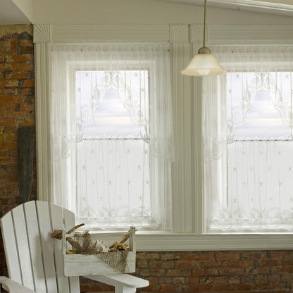 Heritage Lace White Tidepool Swag Pair - 72"X36"