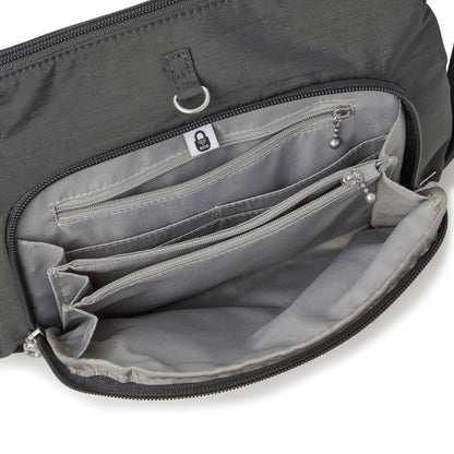 Baggallini womens Securtex® Anti-theft Memento Crossbody Bag Cross Body, Charcoal, One Size US