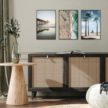 Americanflat Front Loading 11x17 Picture Frame with Shatter-Resistant Glass - Set of 3 - Metropolitan Collection - Photo Frame for Wall Display - Black