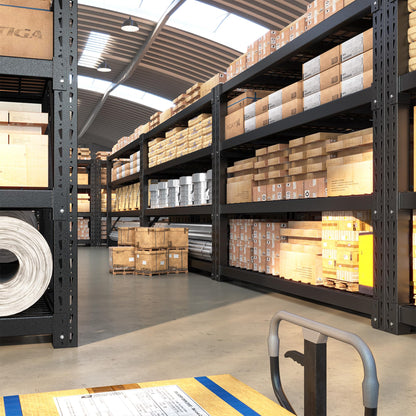 Bepatio 9400LBSGarage Shelving Heavy Duty,68'W Storage Shelves,Large Industrial Metal Shelving,4Tier Shelving Unit,Adjustable Rack Shelf for Basement Warehouse Commercial School,23.7'Dx72'H,Black