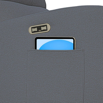 Ink+Ivy Recliner & Rocking Chair: Glider Recliner Nursery Chair for Living Room & Bedroom, Swivel Rocker Recliner with Side Pockets, Comfy Chair for Small Spaces, Grey