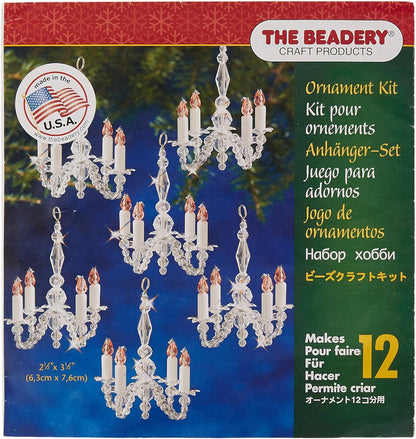 BOK-5932 The Beadery Holiday Beaded Ornament Kit, Christmas Chandeliers