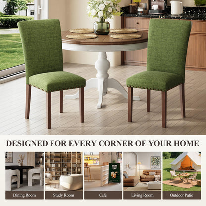COLAMY Upholstered Parsons Dining Chairs Set of 4