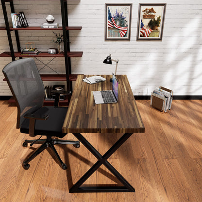 CONSDAN Butcher Block Counter Top, Walnut Solid Hardwood Countertop, Wood Slabs for Kitchen, Reversible, Both Side Polished, Prefinished with Food-safe Oil, 1.5" Thickness, 72" L x 36" W