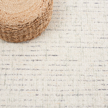 SAFAVIEH Abstract Collection Area Rug - 9' x 12', Ivory & Light Grey, Handmade Wool, Ideal for High Traffic Areas in Living Room, Bedroom (ABT468K)