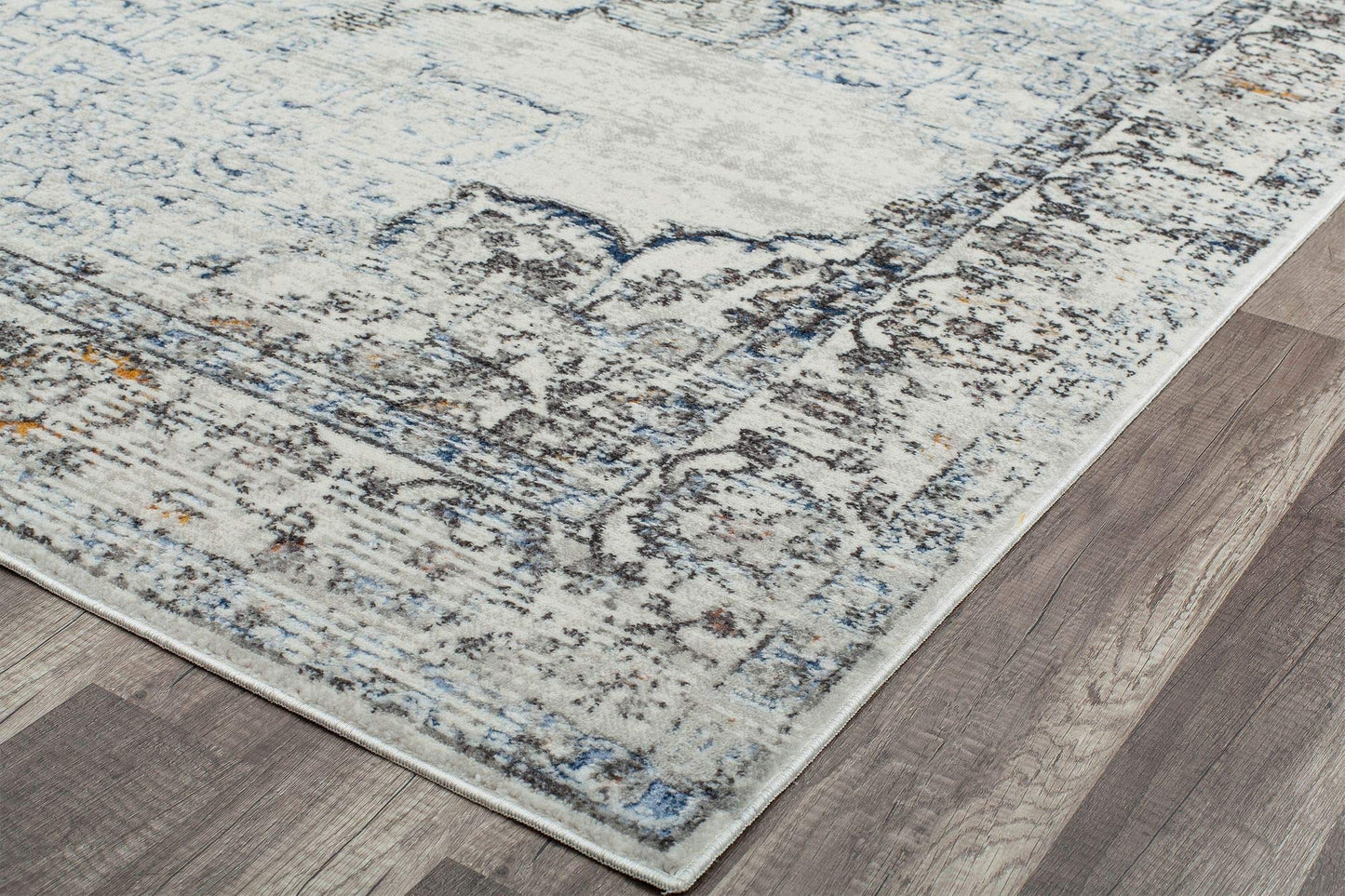 Rugs America Prescott PS35C White Bay Blossom Transitional Vintage 8x10 Area Rug, 8'0"X10'0"