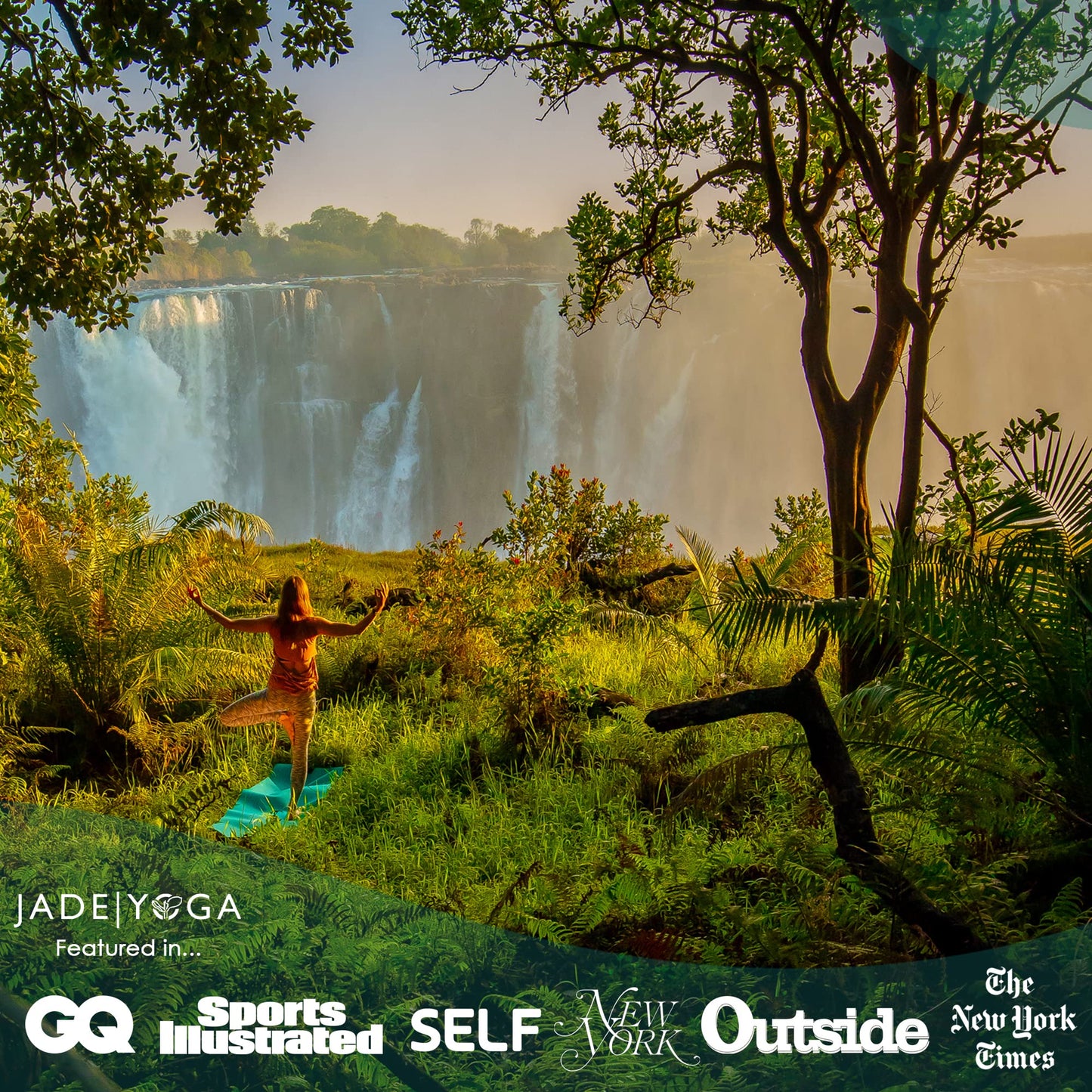JadeYoga Travel Yoga Mat - Packable, Lightweight, and Portable Yoga Mat - Non-Slip Natural Rubber Mat for Women & Men - Great for Yoga, Home, Gym, Pilates, Fitness, and Stretching