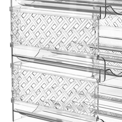 Simple Houseware 3-Tier Stackable Water Bottle Storage Organizer, Clear - Space Saving Bottle Holder for Kitchen, Pantry, and Refrigerator - Fits Stanley 40 oz Tumbler