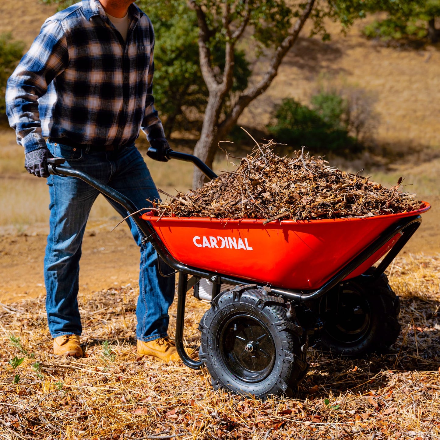 Electric Utility Cart 40V Battery-Powered Wheelbarrow 570-lb. Bucket Capacity