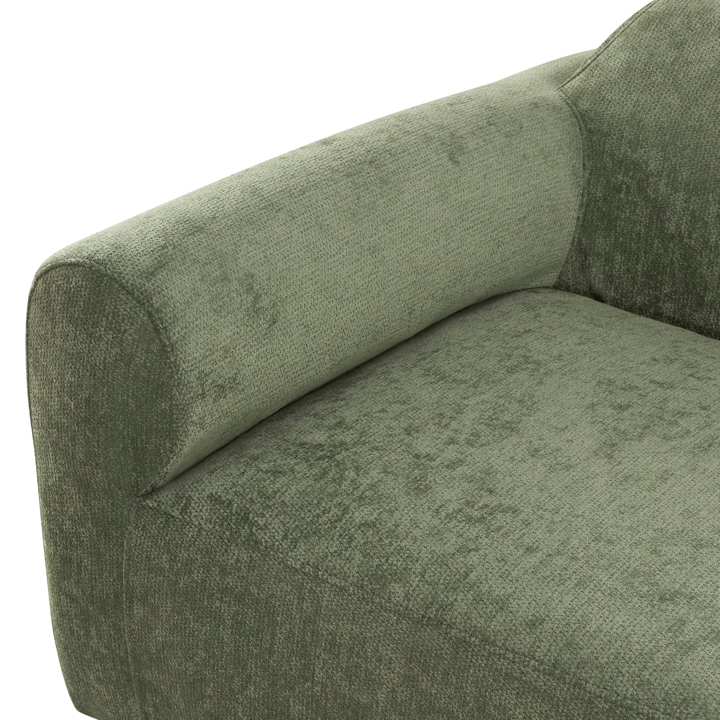 Christopher Knight Home Midel 111" Modular L-Shape Sofa Couch with Chaise Lounge, Modern Boneless Sofa for Living Room, Fabric Upholstered Cloud Couch with Deep Seat, Olive Green