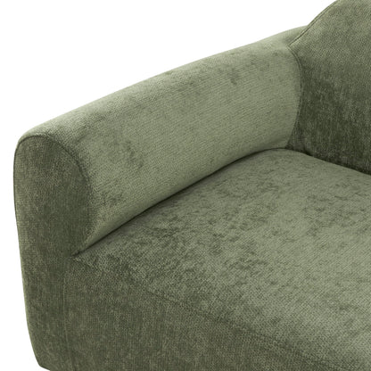 Christopher Knight Home Midel 111" Modular L-Shape Sofa Couch with Chaise Lounge, Modern Boneless Sofa for Living Room, Fabric Upholstered Cloud Couch with Deep Seat, Olive Green