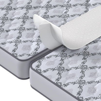 Insieme 12 x77 inch Bed Bridge Twin to King - Split King Gap Filler for Adjustable Bed - Hypoallergenic Fabric - White, Thin and Strapless