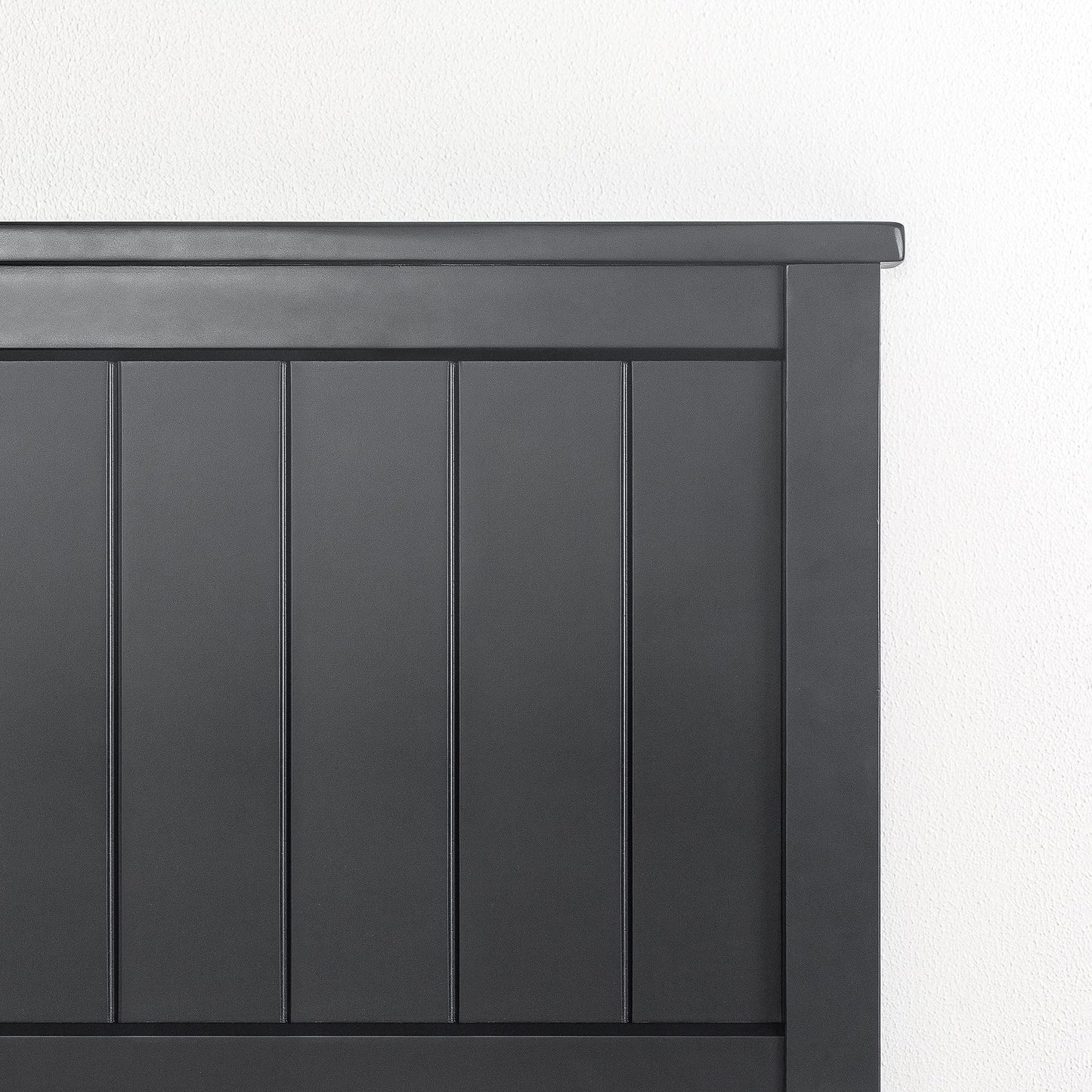 Zinus Santiago Wood Platform Bed Frame, Wood Slat Support, No Box Spring Needed, Easy Assembly, King, Black