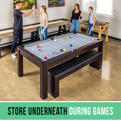 Storage Bench for GoSports 7 ft 3 in 1 Pool, Dining, & Table Tennis Combo Table