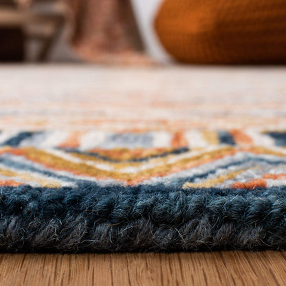 SAFAVIEH Aspen Collection Area Rug - 10' x 14', Gold & Rust, Handmade Boho Wool, Ideal for High Traffic Areas in Living Room, Bedroom (APN808D)